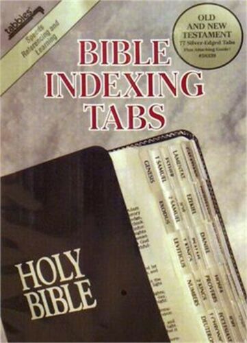 Bible Tab: Clear Tab With Silver Center Strip And Black Lettering