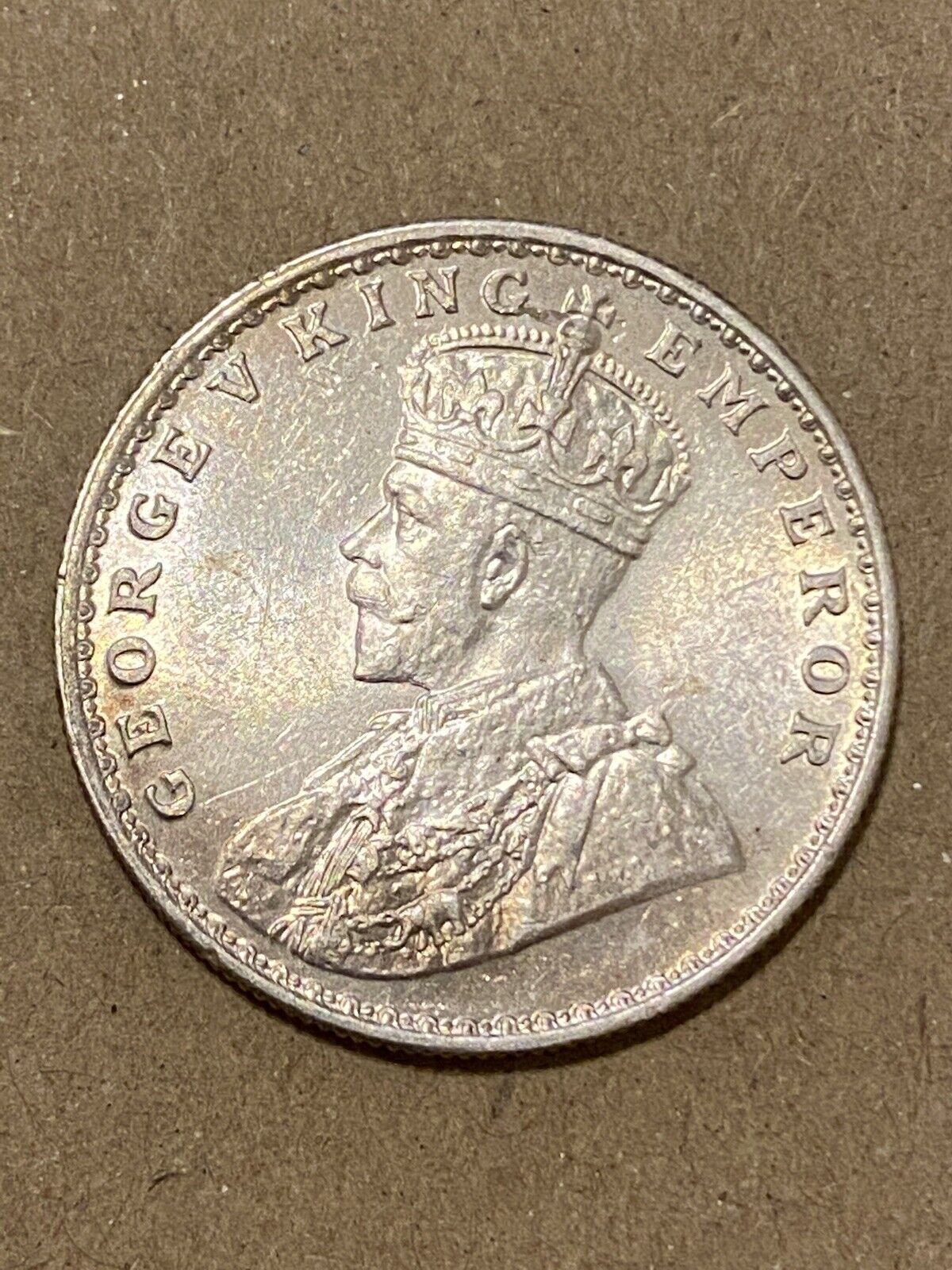 Bu 1921 British India Silver Rupee