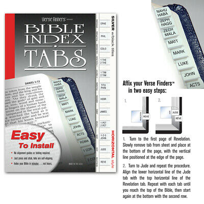 Bible Index Tabs Silver Verse Finders Labels Long Lasting Bible Tabs Made In Usa