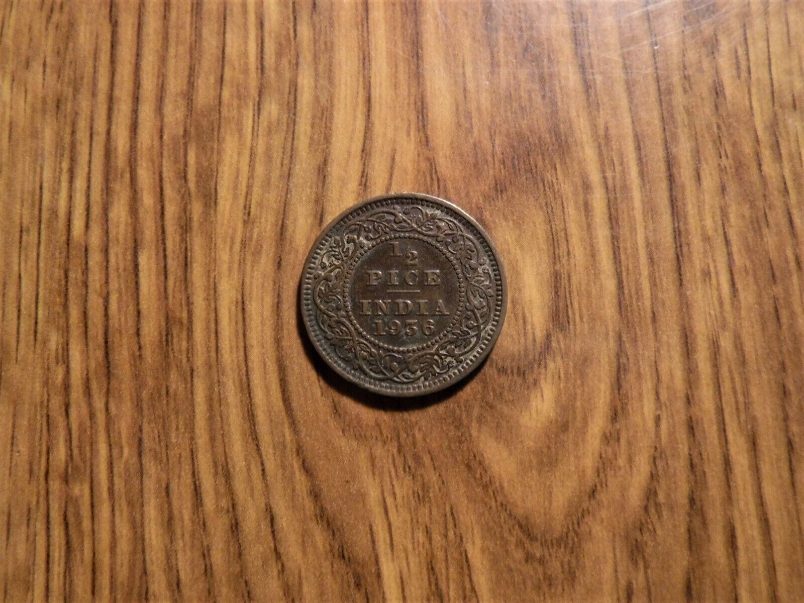 India 1/2 Pice 1936 Coin (312gs)