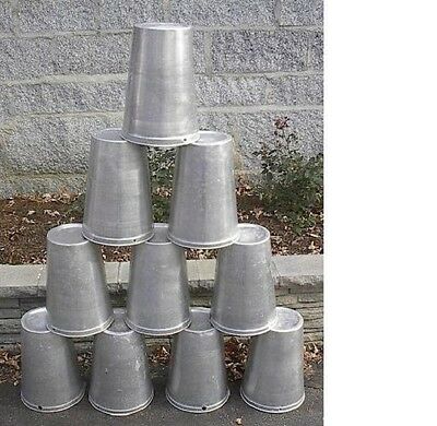 Lot Of 10 Maple Syrup Aluminium  Sap Buckets Ready To Use To Gather Sap!!