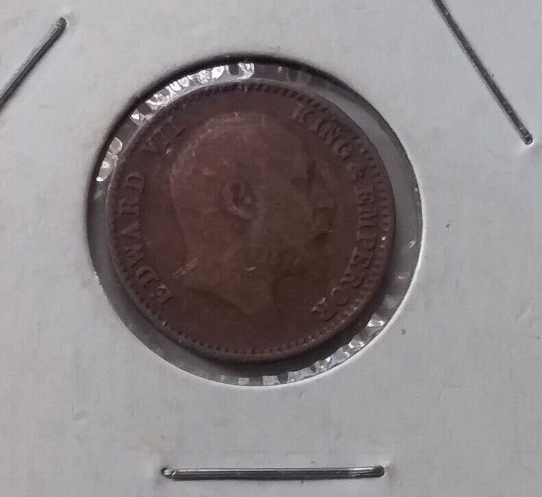 1901 India 1/12 Anna Bronze Coin